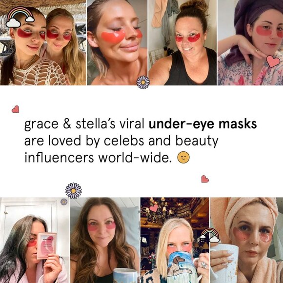 ➡️ 2/$25 ⬅️ Grace & Stella—Pink 💗Moisturizing💗 Eye Masks—6 Pairs *New* - Picture 8 of 10